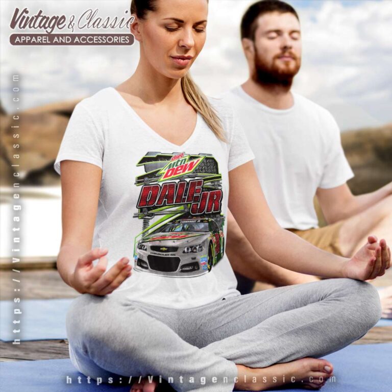 Vintage Nascar X Mountain Dew Dale Jr V Neck TShirt Vintage Nascar X Mountain Dew Dale Jr V Neck TShirt