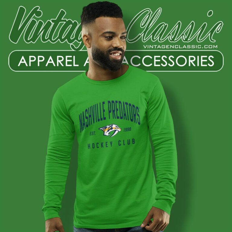 Vintage Nashville Predators Nhl Hockey Long Sleeve Tee Vintage Nashville Predators Nhl Hockey Long Sleeve Tee