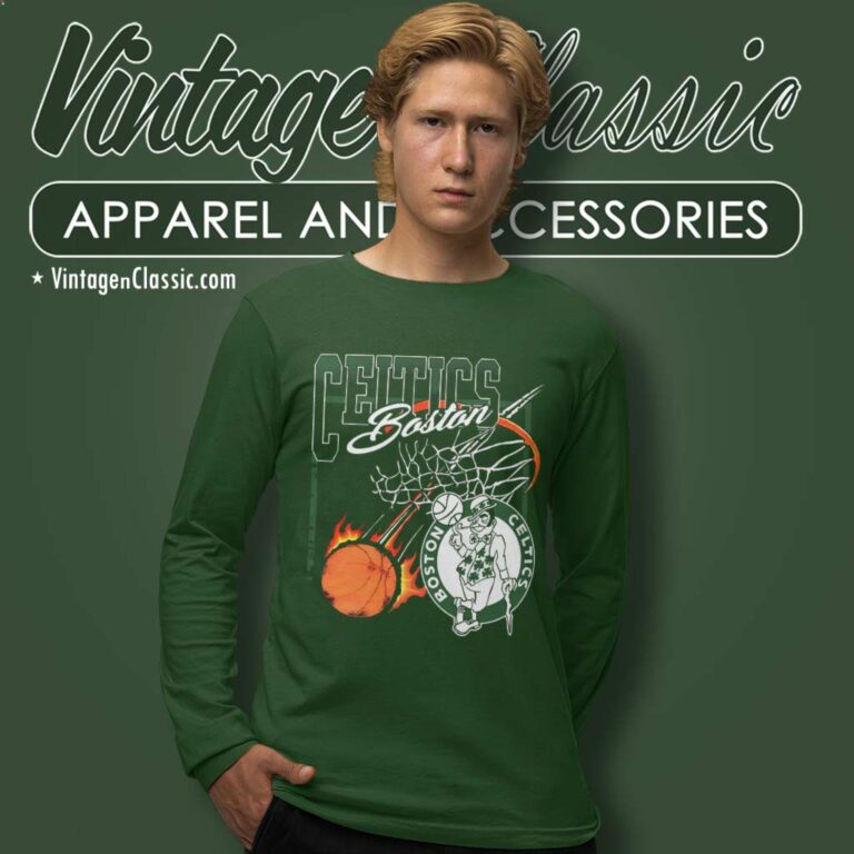 Vintage Nba Boston Celtics Basketball Long Sleeve Tee Vintage Nba Boston Celtics Basketball Long Sleeve Tee