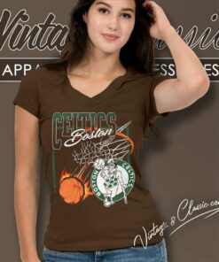 Vintage Nba Boston Celtics Basketball Shirt 5 Vintage Nba Boston Celtics Basketball V Neck TShirt