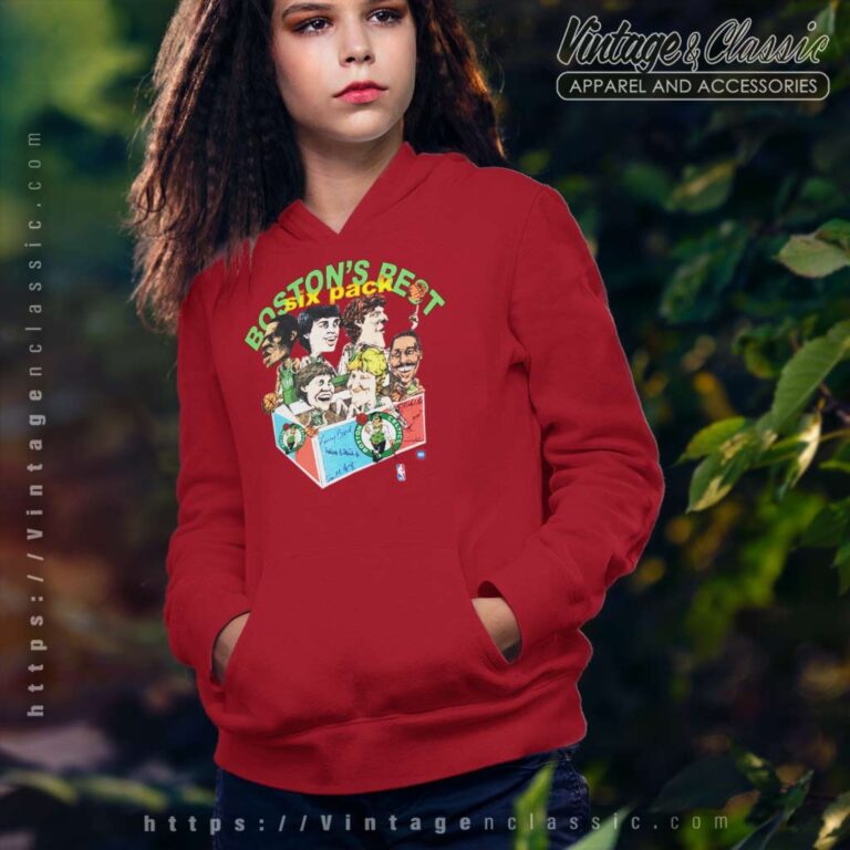 Vintage Nba Boston Celtics Six Pack Caricature Hoodie Vintage Nba Boston Celtics Six Pack Caricature Hoodie