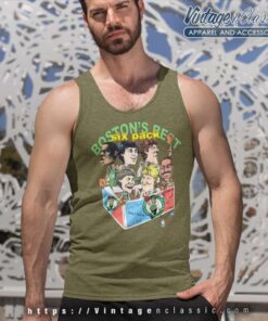 Vintage Nba Boston Celtics Six Pack Caricature Tank Top Racerback