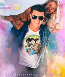 Vintage Nba Boston Celtics Six Pack Caricature V Neck TShirt