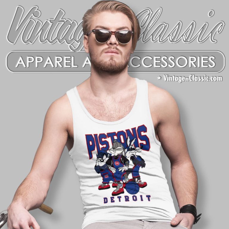 Vintage Nba Detroit Pistons Looney Tunes Tank Top Racerback Vintage Nba Detroit Pistons Looney Tunes Tank Top Racerback