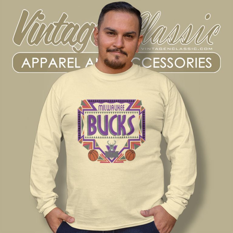 Vintage Nba Milwaukee Bucks Graphic Long Sleeve Tee Vintage Nba Milwaukee Bucks Graphic Long Sleeve Tee