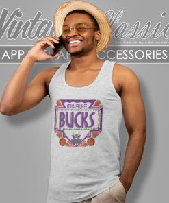 Vintage Nba Milwaukee Bucks Graphic Tank Top Racerback