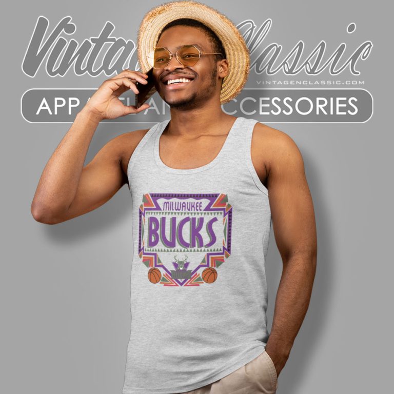 Vintage Nba Milwaukee Bucks Graphic Tank Top Racerback Vintage Nba Milwaukee Bucks Graphic Tank Top Racerback