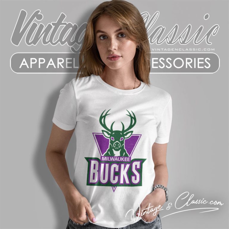 Vintage Nba Milwaukee Bucks Logo Basketball Women T Shirt Vintage Nba Milwaukee Bucks Logo Basketball Women T Shirt