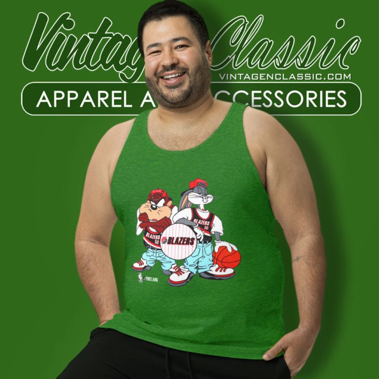 Vintage Nba Portland Trail Blazers Looney Tunes Tank Top Racerback Vintage Nba Portland Trail Blazers Looney Tunes Tank Top Racerback
