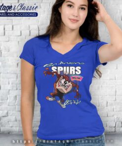Vintage Nba San Antonio Spurs Looney Tunes Taz V Neck TShirt