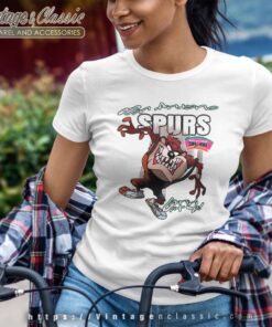 Vintage Nba San Antonio Spurs Looney Tunes Taz Women TShirt
