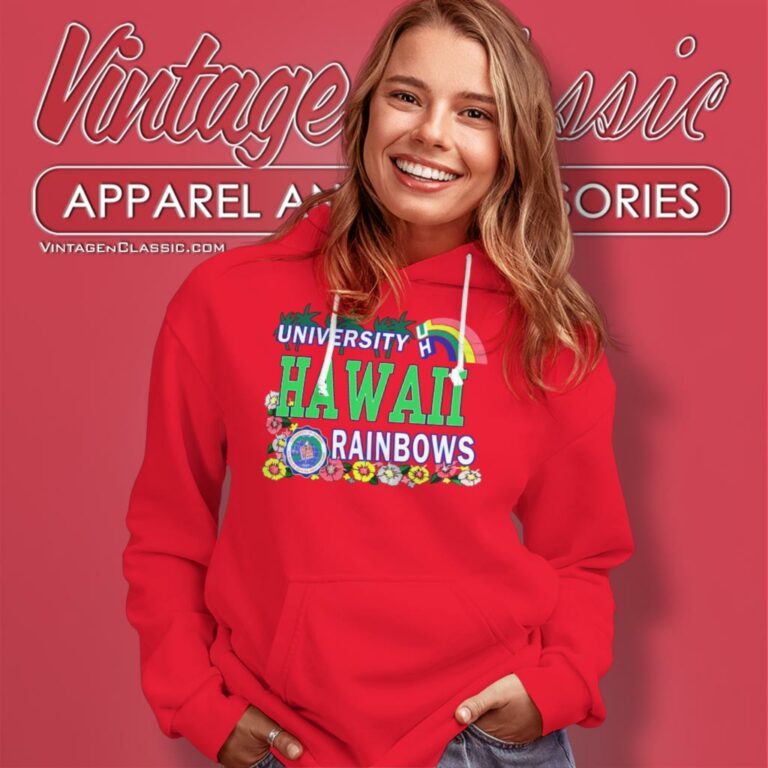 Vintage Ncaa Hawaii Rainbow Warriors Hoodie Vintage Ncaa Hawaii Rainbow Warriors Hoodie
