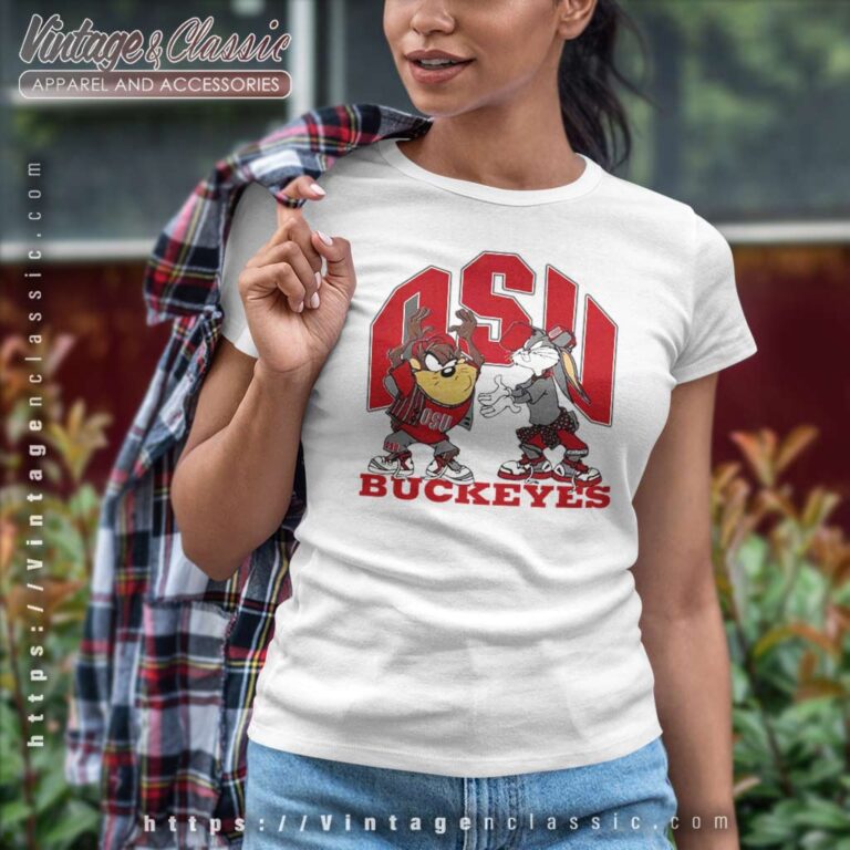 Vintage Ncaa Ohio State Buckeyes Looney Tunes Women TShirt Vintage Ncaa Ohio State Buckeyes Looney Tunes Women TShirt