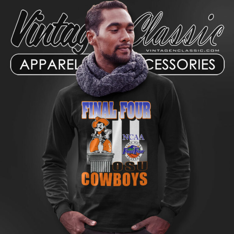 Vintage Ncaa Osu Cowboys Final Four Long Sleeve Tee Vintage Ncaa Osu Cowboys Final Four Long Sleeve Tee