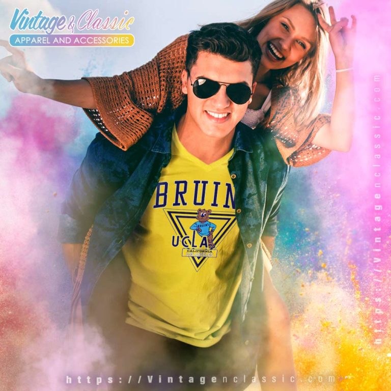 Vintage Ncaa Ucla Bruins Mascot V Neck TShirt Vintage Ncaa Ucla Bruins Mascot V Neck TShirt