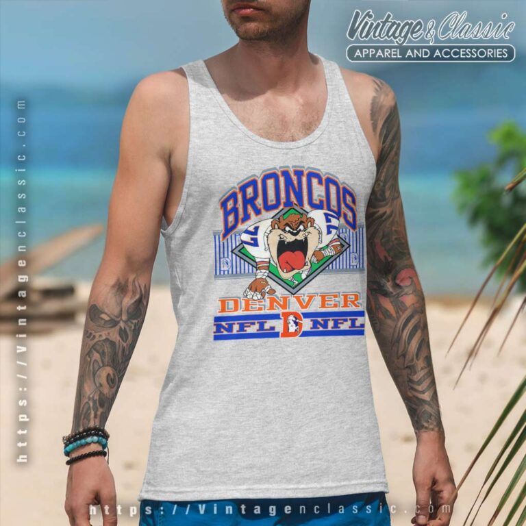 Vintage Nfl Denver Broncos Looney Tunes Taz Tank Top Racerback Vintage Nfl Denver Broncos Looney Tunes Taz Tank Top Racerback