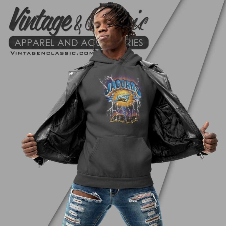 Vintage Nfl Jacksonville Jaguars Thunder Hoodie Vintage Nfl Jacksonville Jaguars Thunder Hoodie