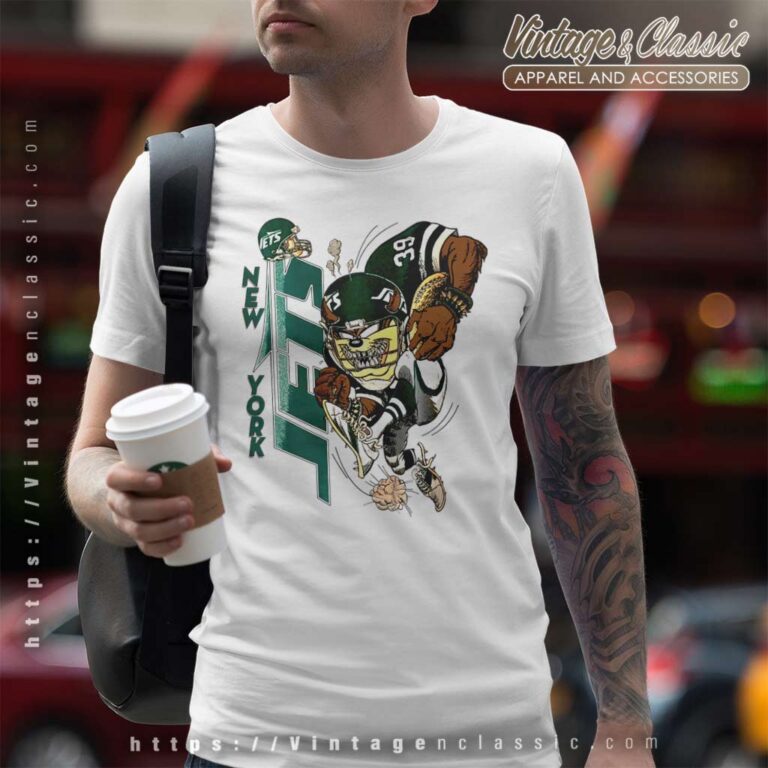Vintage Nfl New York Jets Looney Tunes Taz T Shirt Vintage Nfl New York Jets Looney Tunes Taz T Shirt