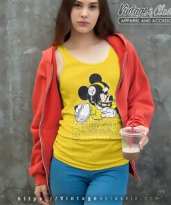 Vintage Nfl Pittsburgh Steelers Disney Mickey Tank Top Racerback