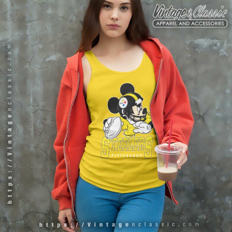 Vintage Nfl Pittsburgh Steelers Disney Mickey Tank Top Racerback Vintage Nfl Pittsburgh Steelers Disney Mickey Tank Top Racerback