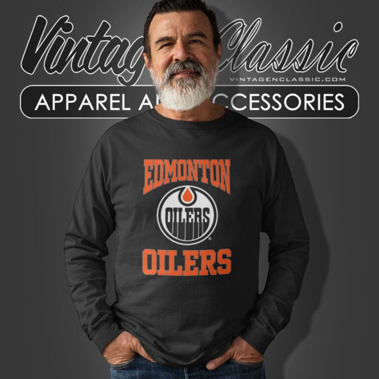 Vintage Nhl Edmonton Oilers Big Logo Long Sleeve Tee Vintage Nhl Edmonton Oilers Big Logo Long Sleeve Tee