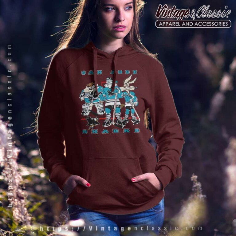 Vintage Nhl San Jose Sharks Looney Tunes Hoodie Vintage Nhl San Jose Sharks Looney Tunes Hoodie