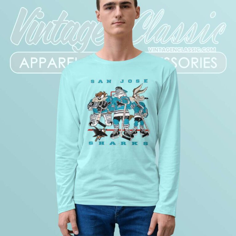 Vintage Nhl San Jose Sharks Looney Tunes Long Sleeve Tee Vintage Nhl San Jose Sharks Looney Tunes Long Sleeve Tee