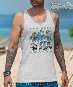 Vintage Nhl San Jose Sharks Looney Tunes Shirt 6 Vintage Nhl San Jose Sharks Looney Tunes Tank Top Racerback