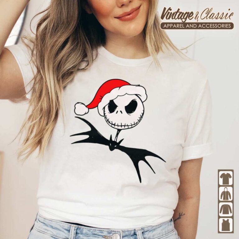Vintage Nightmare Before Christmas Shirt Santa Jack Skellington Big Face T shirt Vintage Nightmare Before Christmas Shirt Santa Jack Skellington Big Face T shirt