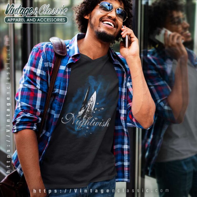 Vintage Nightwish The Poet And The Pendulum V Neck TShirt Vintage Nightwish The Poet And The Pendulum V Neck TShirt