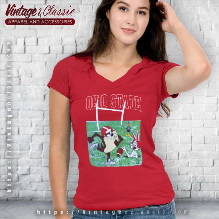 Vintage Ohio State Looney Tunes V Neck TShirt Vintage Ohio State Looney Tunes V Neck TShirt