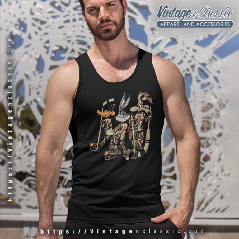 Vintage Old Time Hockey Looney Tunes Tank Top Racerback Vintage Old Time Hockey Looney Tunes Tank Top Racerback