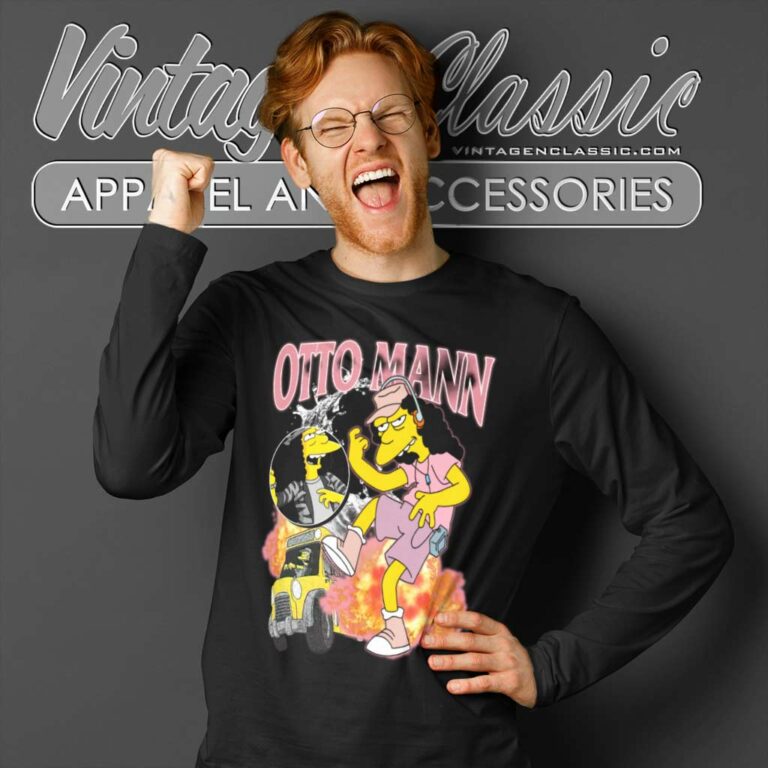 Vintage Otto Mann The Simpsons Long Sleeve Tee Vintage Otto Mann The Simpsons Long Sleeve Tee