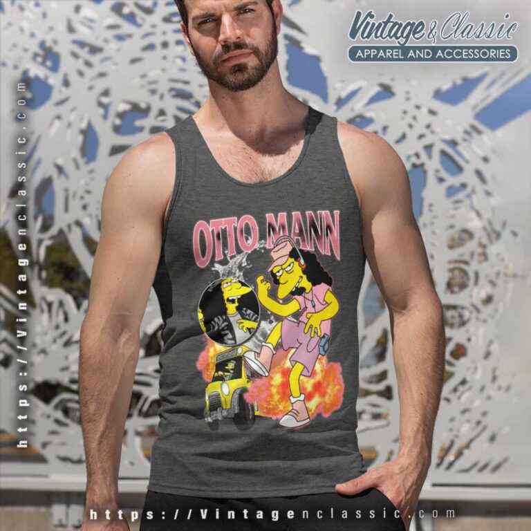Vintage Otto Mann The Simpsons Tank Top Racerback Vintage Otto Mann The Simpsons Tank Top Racerback