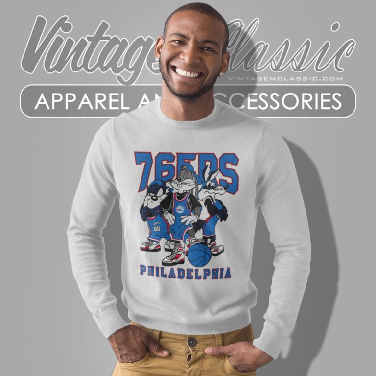 Vintage Philadelphia 76ers Looney Tunes Nba Basketball Sweatshirt Vintage Philadelphia 76ers Looney Tunes Nba Basketball Sweatshirt