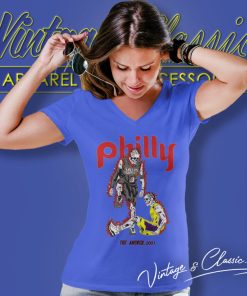 Vintage Philadelphia 76ers Nba Basketball V Neck TShirt