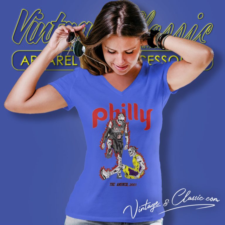 Vintage Philadelphia 76ers Nba Basketball V Neck TShirt Vintage Philadelphia 76ers Nba Basketball V Neck TShirt