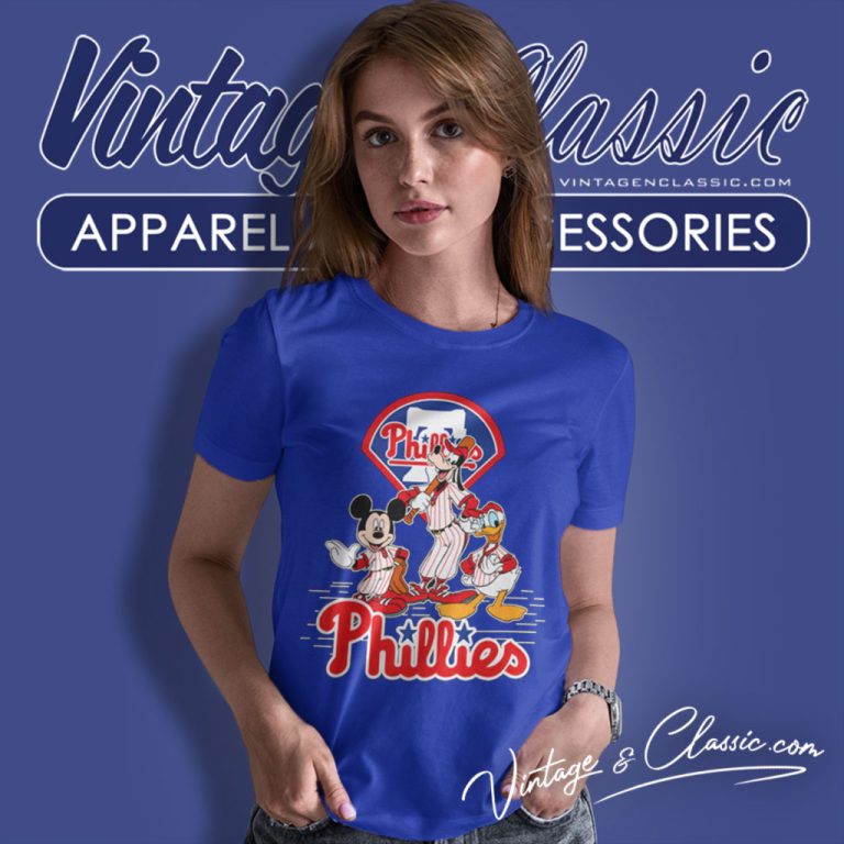 Vintage Philadelphia Phillies Disney Mlb Women T Shirt Vintage Philadelphia Phillies Disney Mlb Women T Shirt