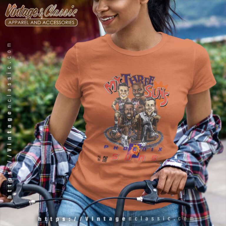 Vintage Phoenix Suns Caricature 90s Women TShirt Vintage Phoenix Suns Caricature 90s Women TShirt
