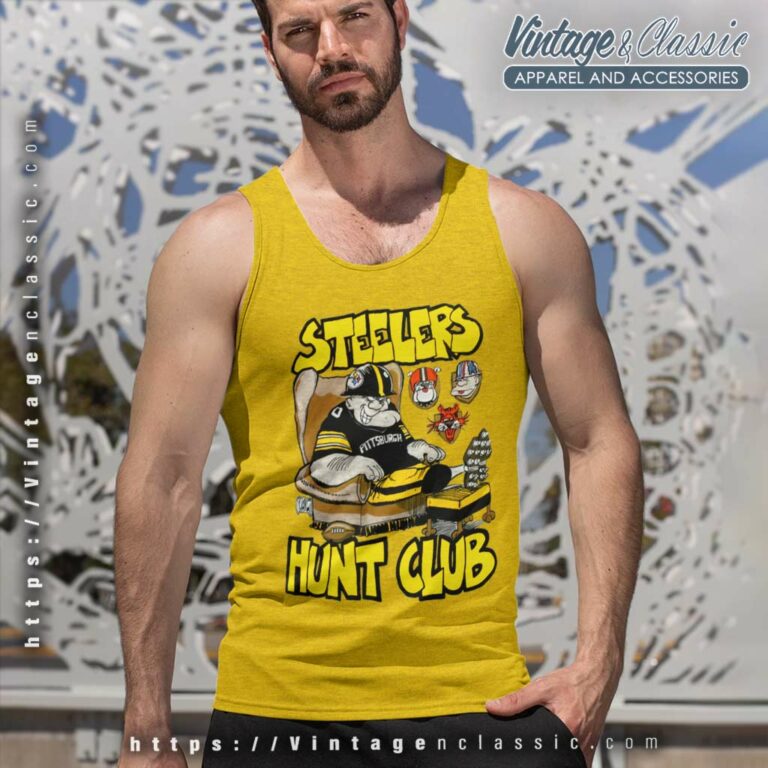 Vintage Pittsburgh Steelers Hunt Club Tank Top Racerback Vintage Pittsburgh Steelers Hunt Club Tank Top Racerback