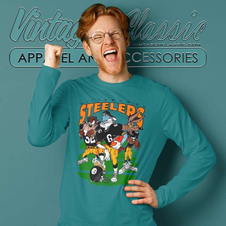 Vintage Pittsburgh Steelers Looney Tunes 90s Nfl Football Cartoon Long Sleeve Tee Vintage Pittsburgh Steelers Looney Tunes 90s Nfl Football Cartoon Long Sleeve Tee