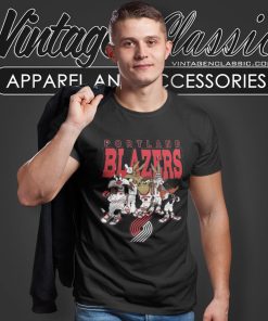 Vintage Portland Trail Blazers Looney Tunes Nba Basketball T Shirt