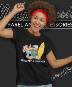 Vintage Primo Beer Mascots Howzit Surfer Women T Shirt