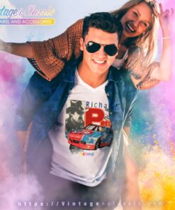 Vintage Richard Petty Nascar Racing V Neck TShirt