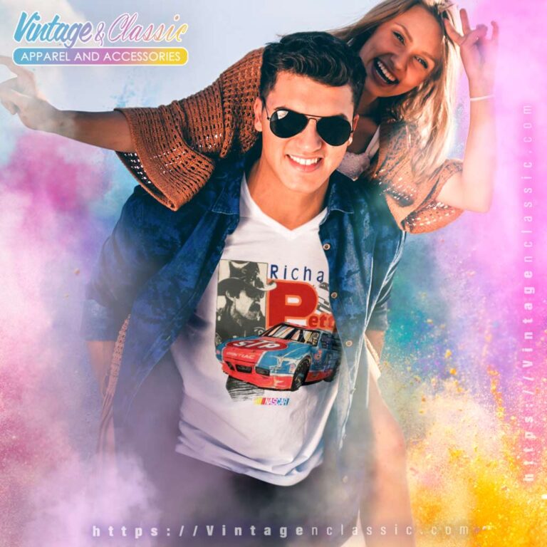 Vintage Richard Petty Nascar Racing V Neck TShirt Vintage Richard Petty Nascar Racing V Neck TShirt