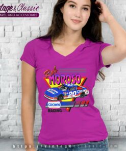 Vintage Rob Moroso Crown Nascar V Neck TShirt