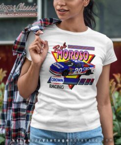 Vintage Rob Moroso Nascar Crown Racing Women TShirt