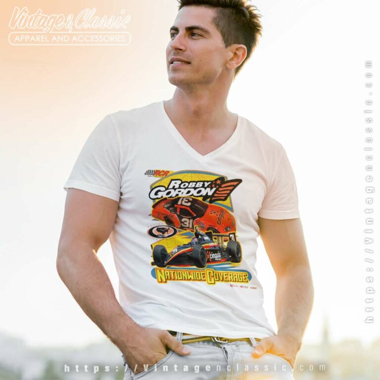 Vintage Robby Gordon 31 Cingular Nascar V Neck TShirt Vintage Robby Gordon 31 Cingular Nascar V Neck TShirt
