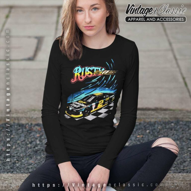 Vintage Rusty Wallace Miller Genius Draft Nascar Long Sleeve Tee Vintage Rusty Wallace Miller Genius Draft Nascar Long Sleeve Tee
