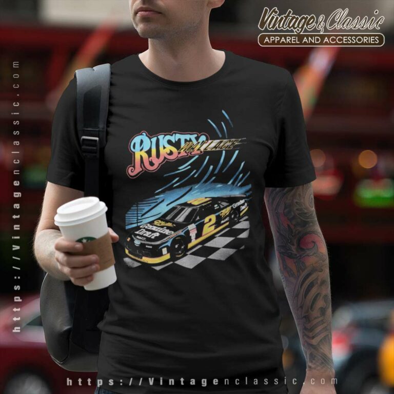 Vintage Rusty Wallace Miller Genius Draft Nascar T Shirt Vintage Rusty Wallace Miller Genius Draft Nascar T Shirt